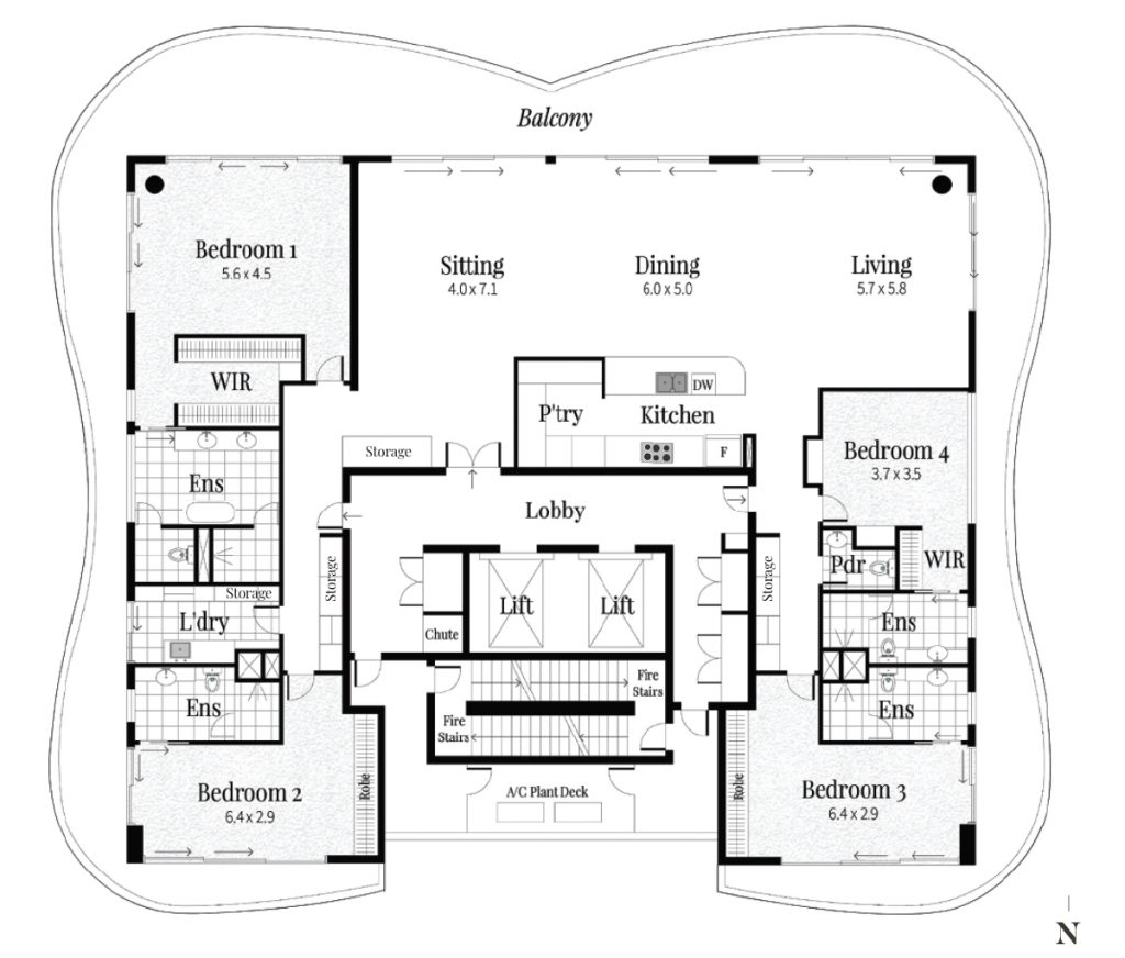 4 Bedroom Whole Floor Residences